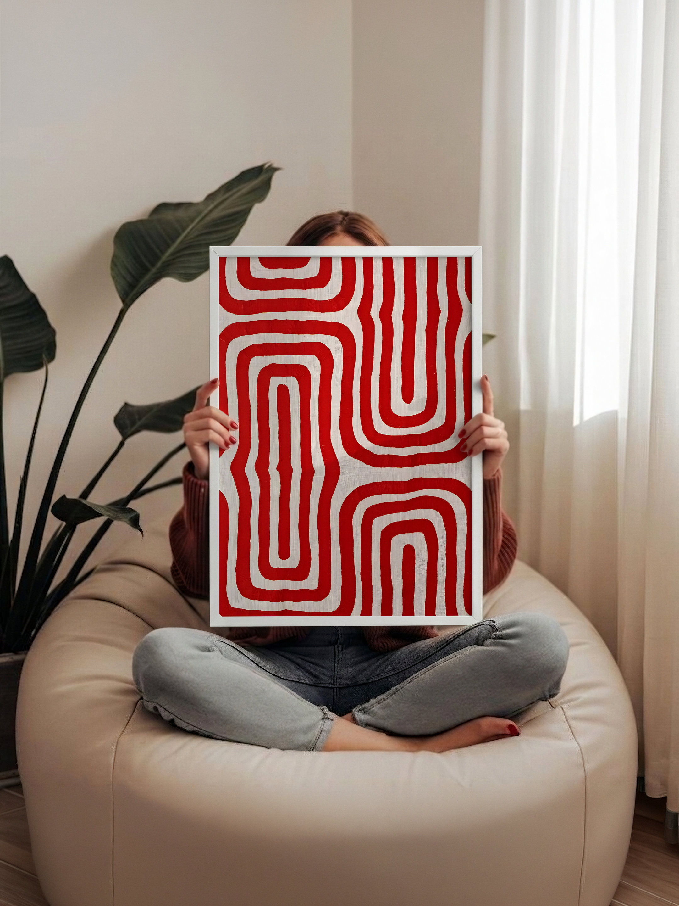 Soyut Kırmızı Labirent