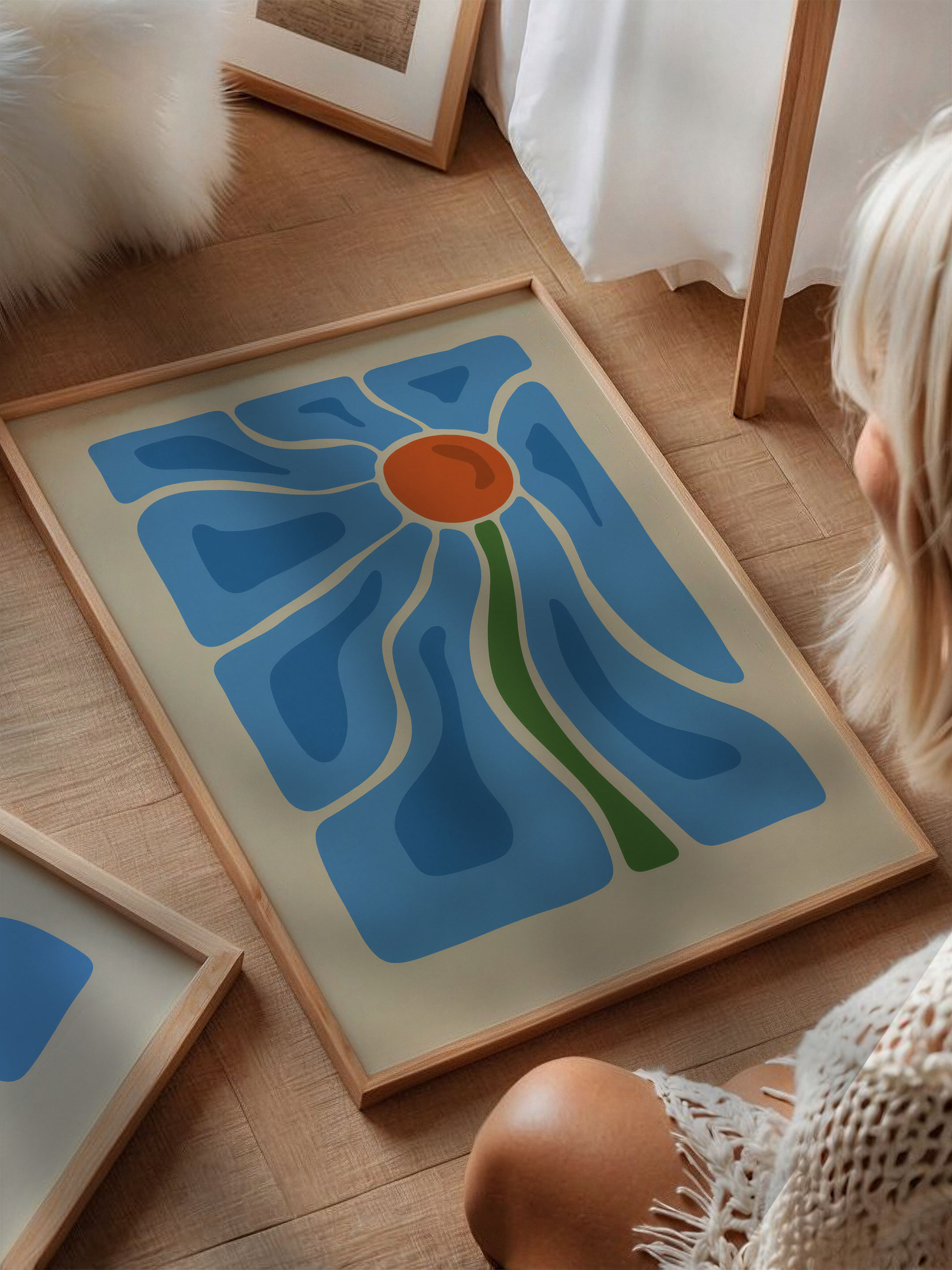 Soyut Çiçek – Organik Form Posteri