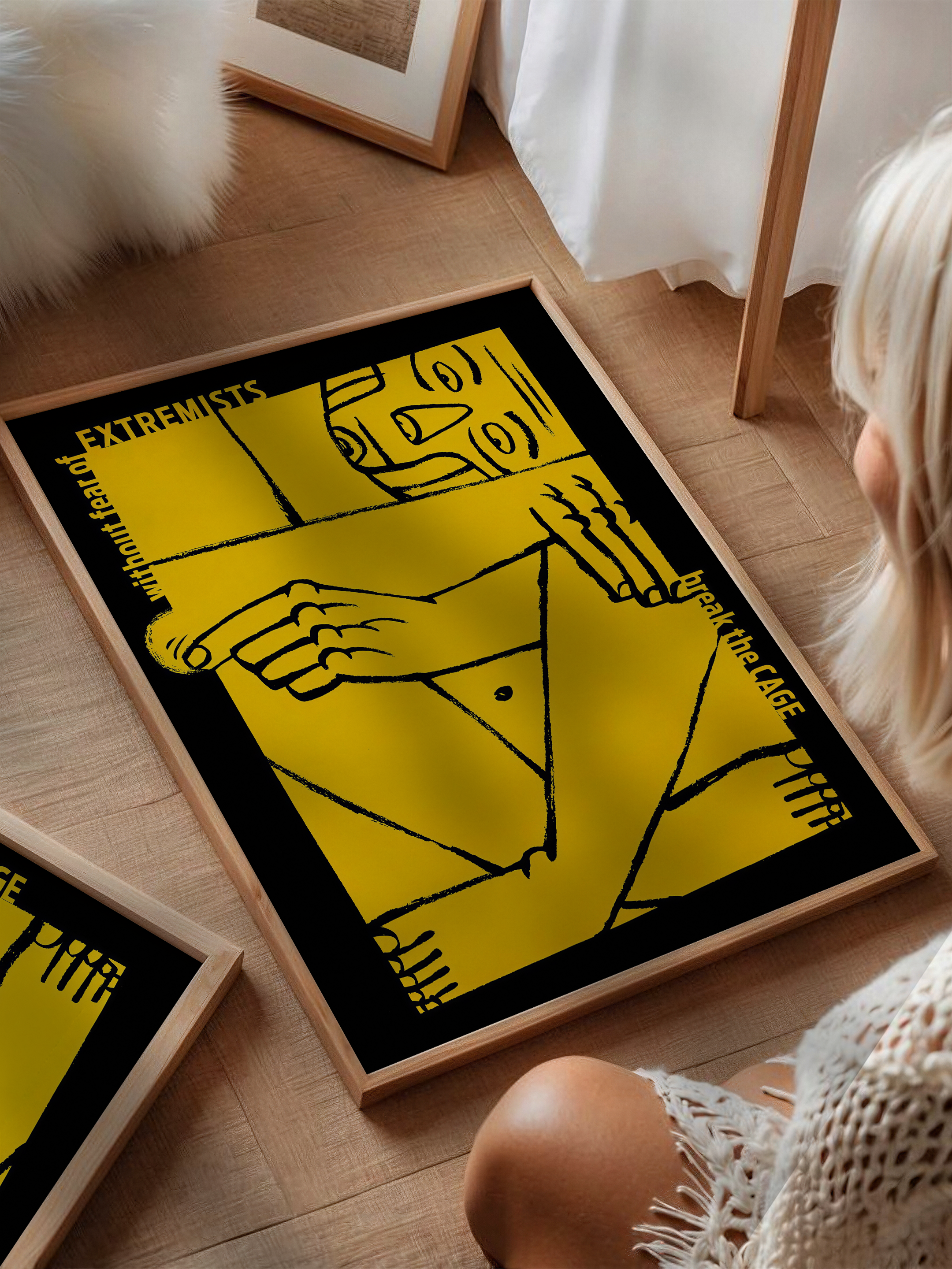 Kafesi Kır – Protest Grafik Posteri