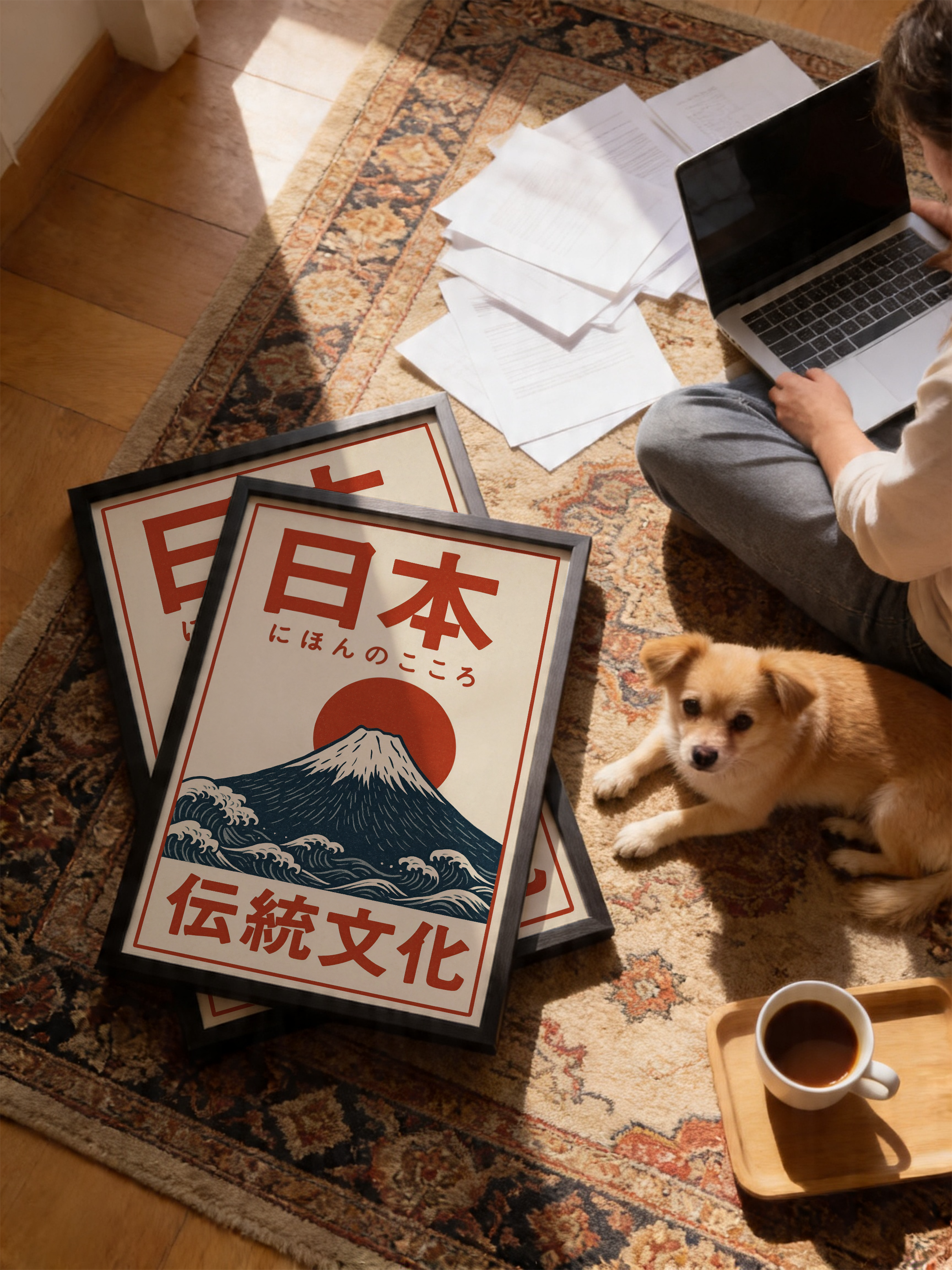 Japonya’nın Mirası – Ahşap Baskı Tarzı Retro Poster