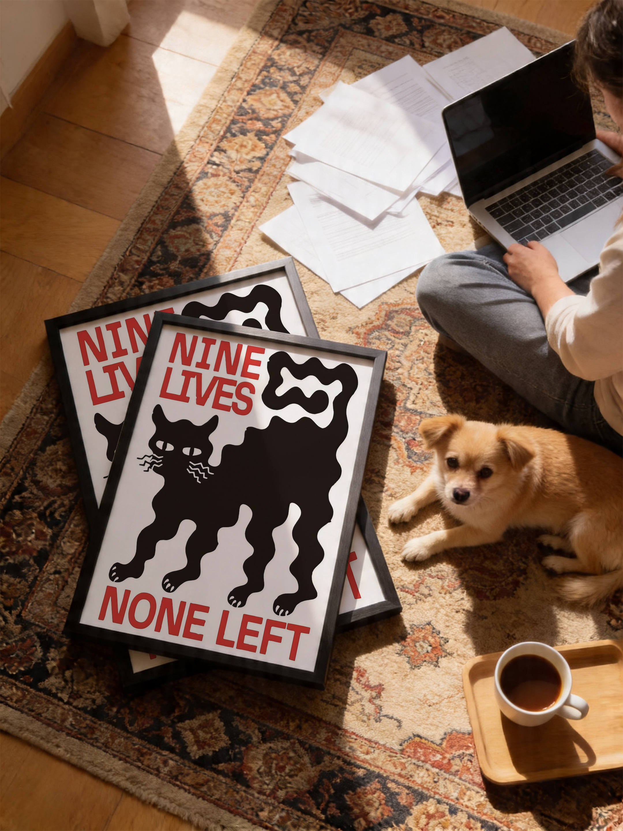 Dokuz Can – Sürreal Kedi Posteri