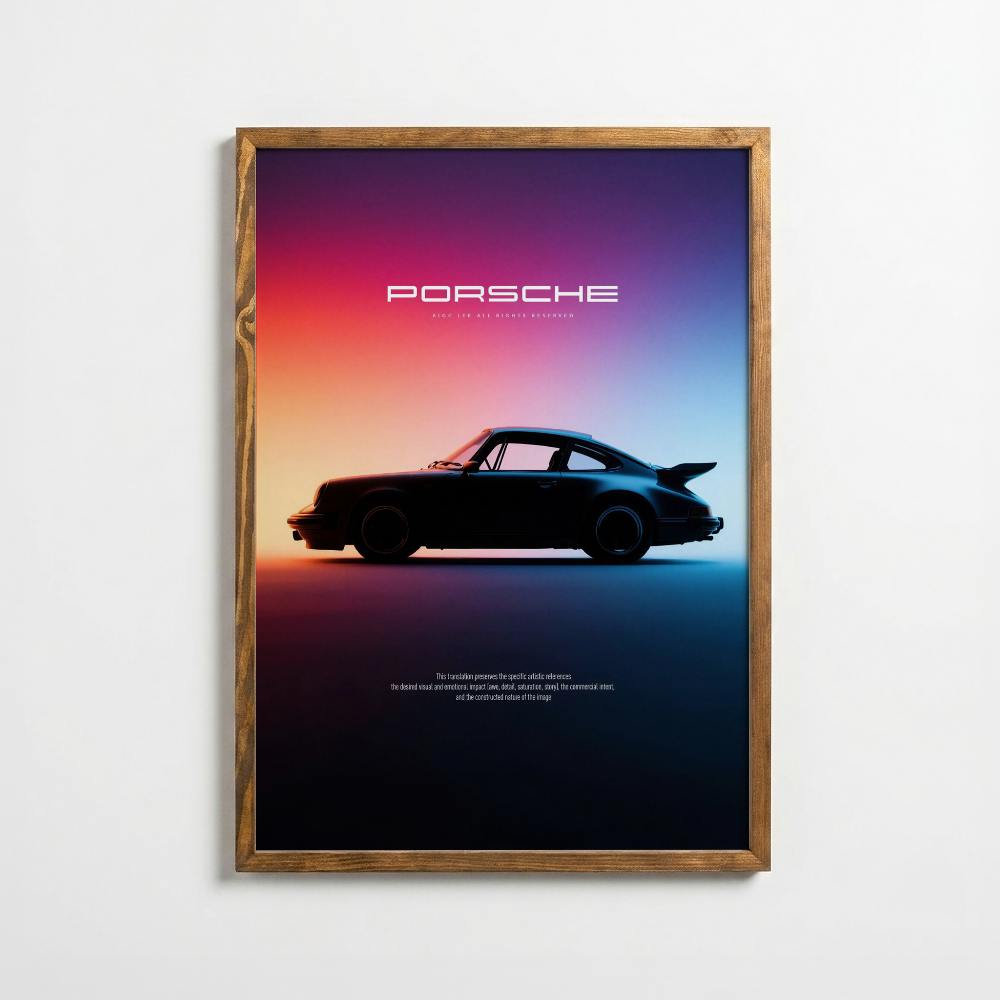 Neon Gradient Porsche