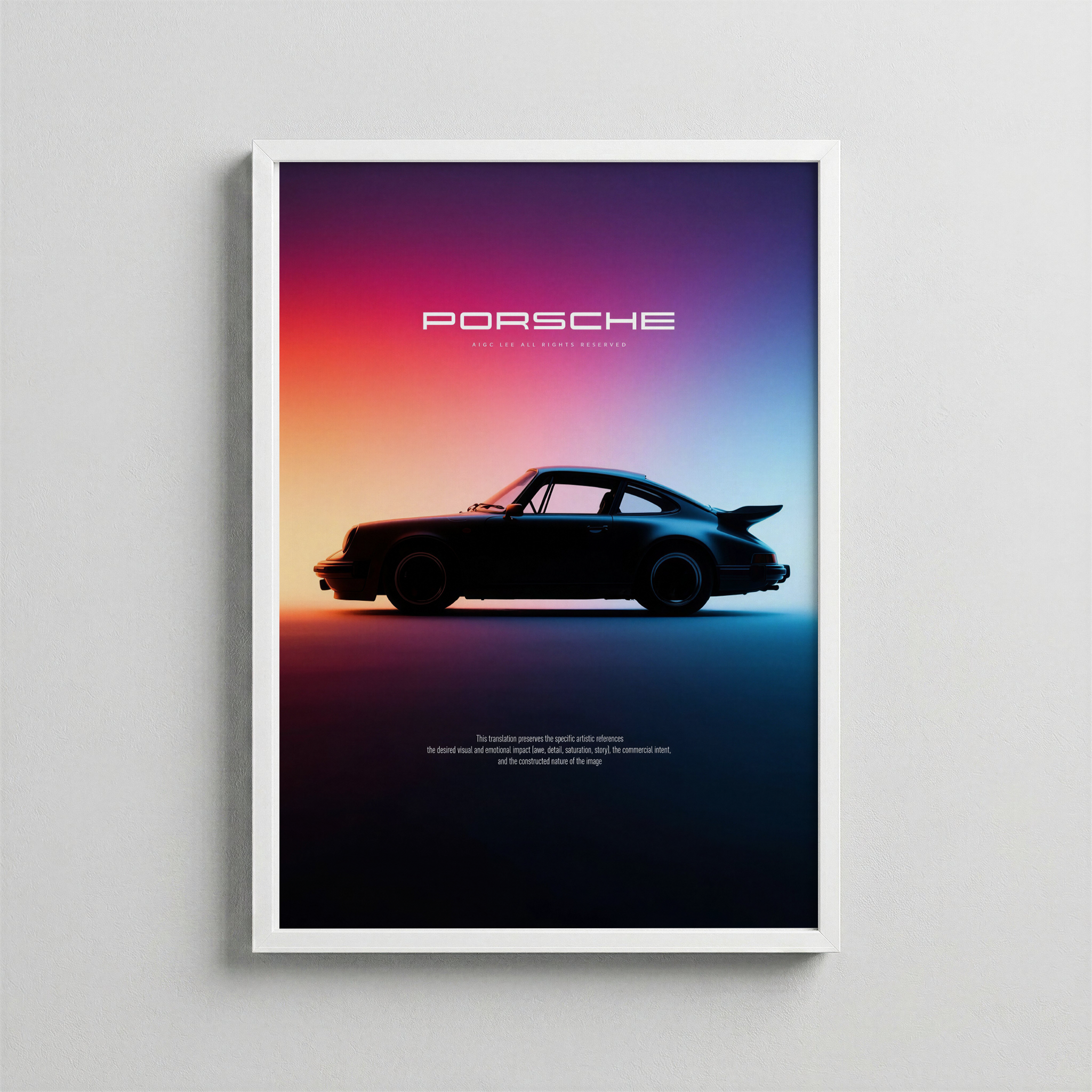 Neon Gradient Porsche