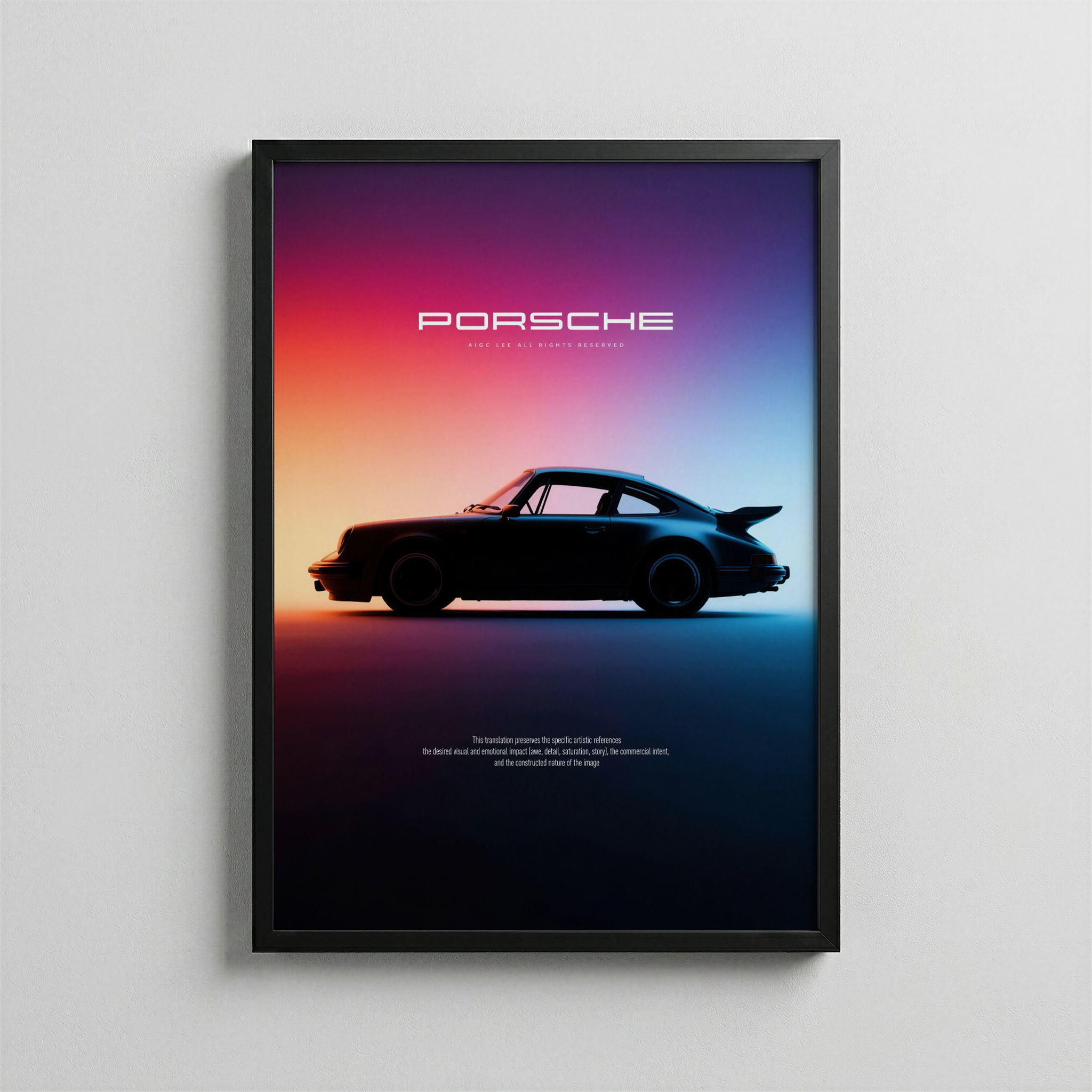 Neon Gradient Porsche