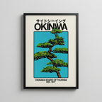 Okinawa Çamı – Retro Seyahat Posteri