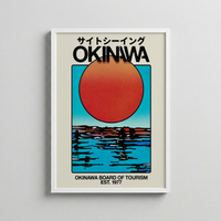 Okinawa Gün Batımı – Retro Seyahat Posteri