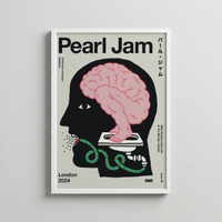 Pearl Jam – Sürreal Beyin İllüstrasyon Posteri