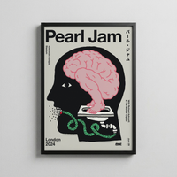 Pearl Jam – Sürreal Beyin İllüstrasyon Posteri