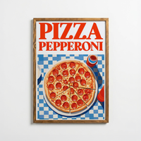 Pepperoni Feast – Classic Pizza Poster