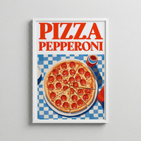 Pepperoni Feast – Classic Pizza Poster