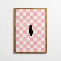 Pink Check Cat