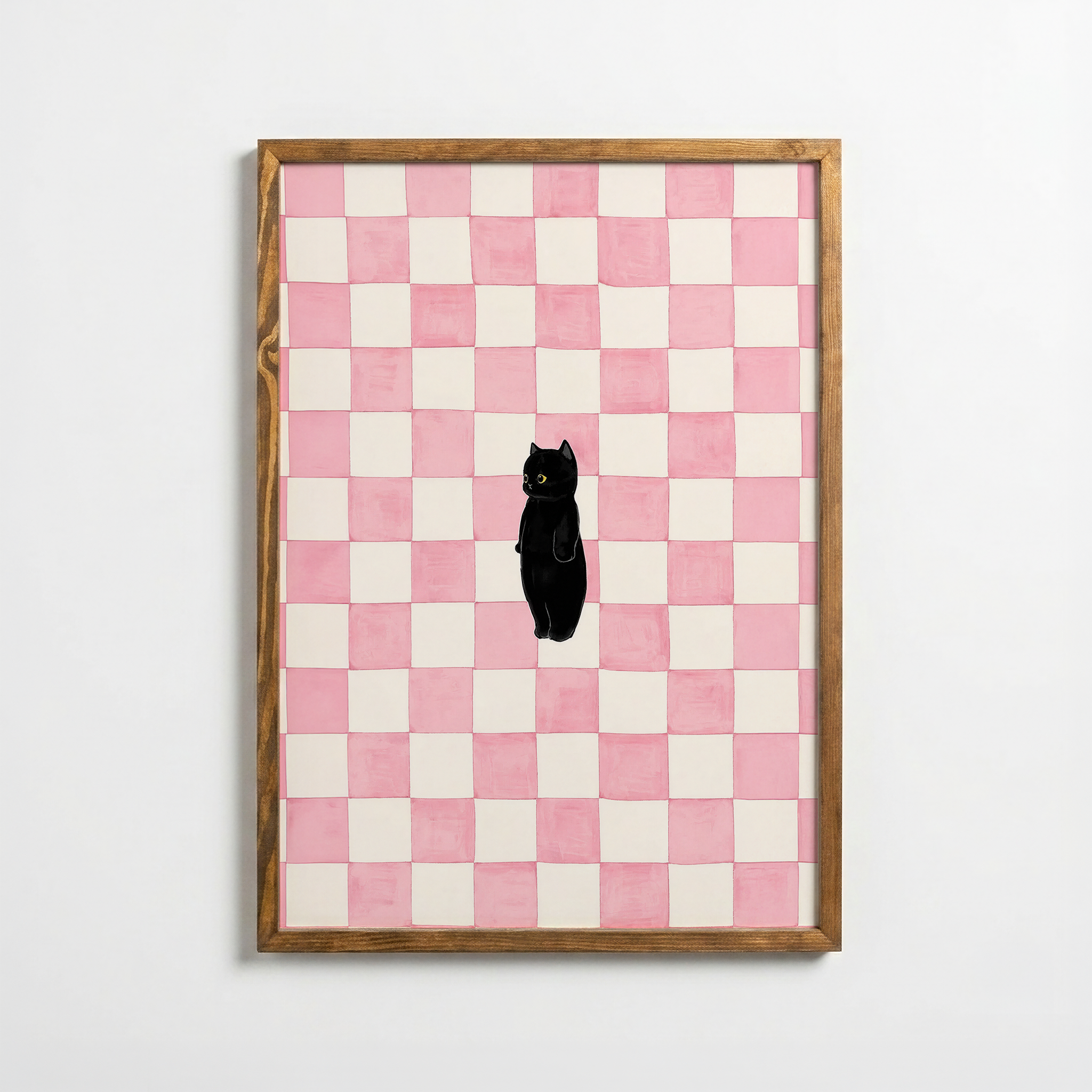 Pink Check Cat