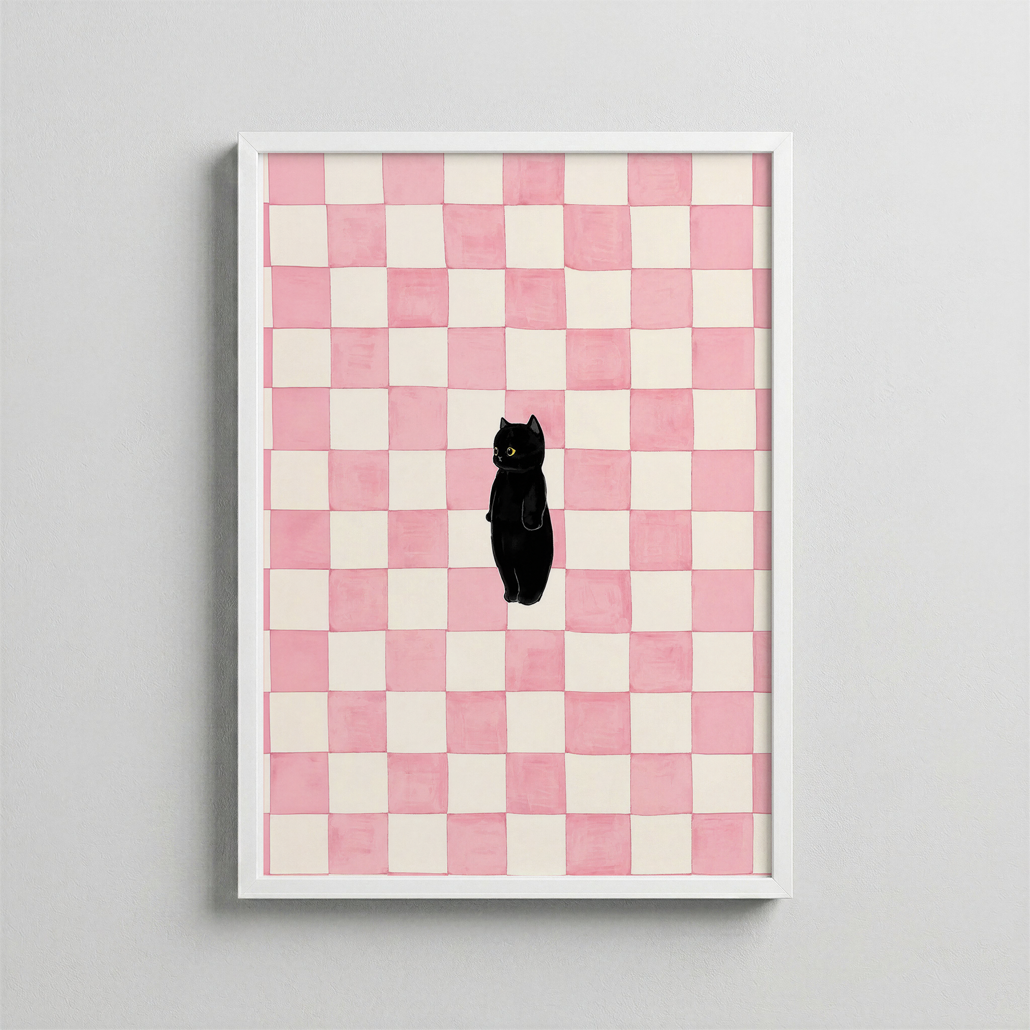 Pink Check Cat
