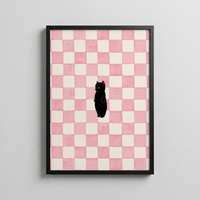 Pink Check Cat