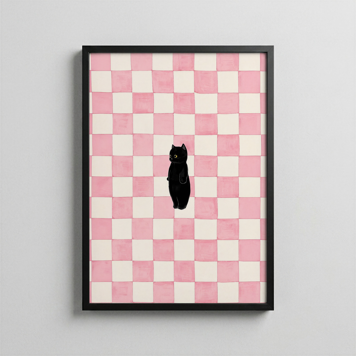 Pink Check Cat