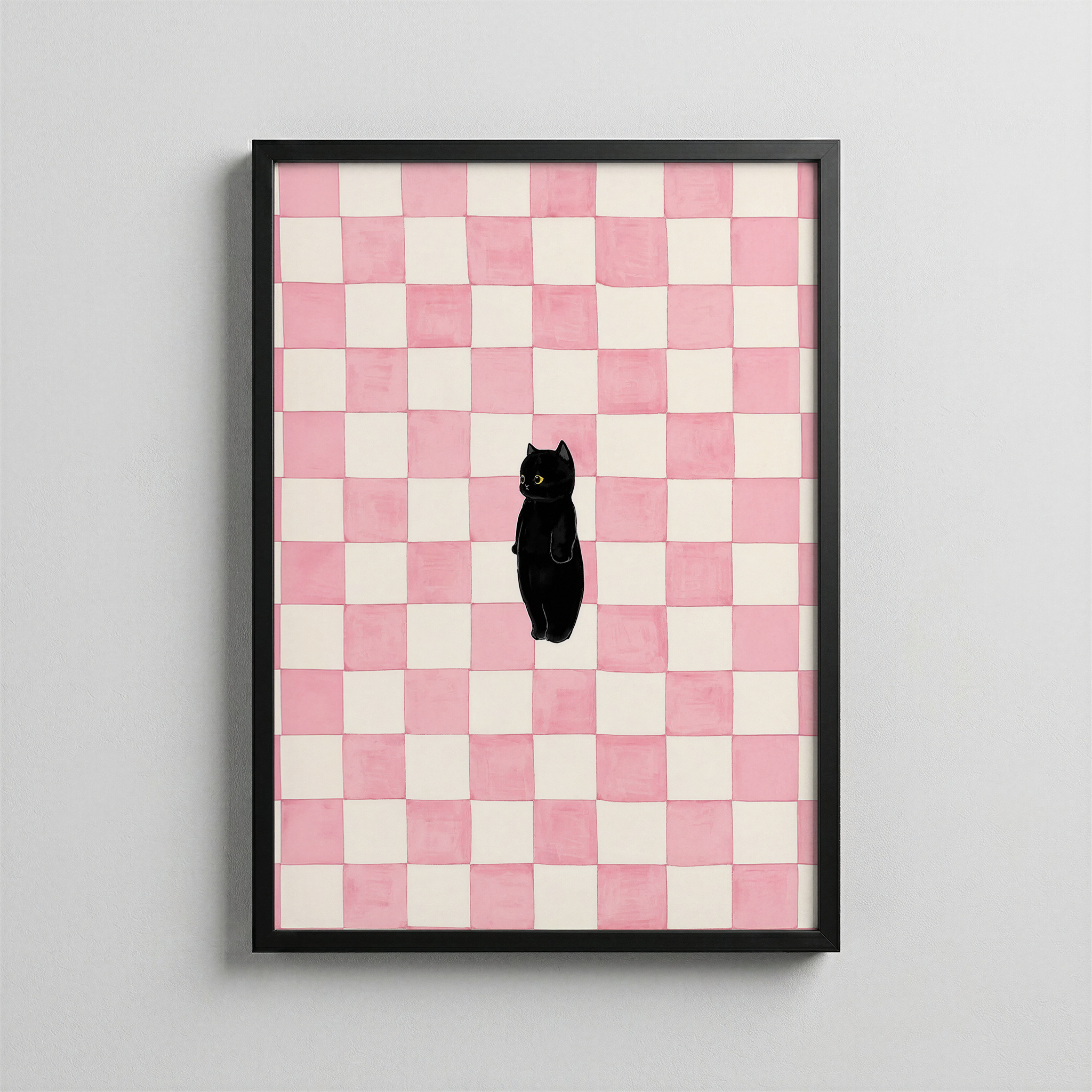 Pink Check Cat
