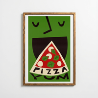 Pizza Mood – Abstract Character Poster