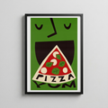 Pizza Mood – Abstract Character Poster