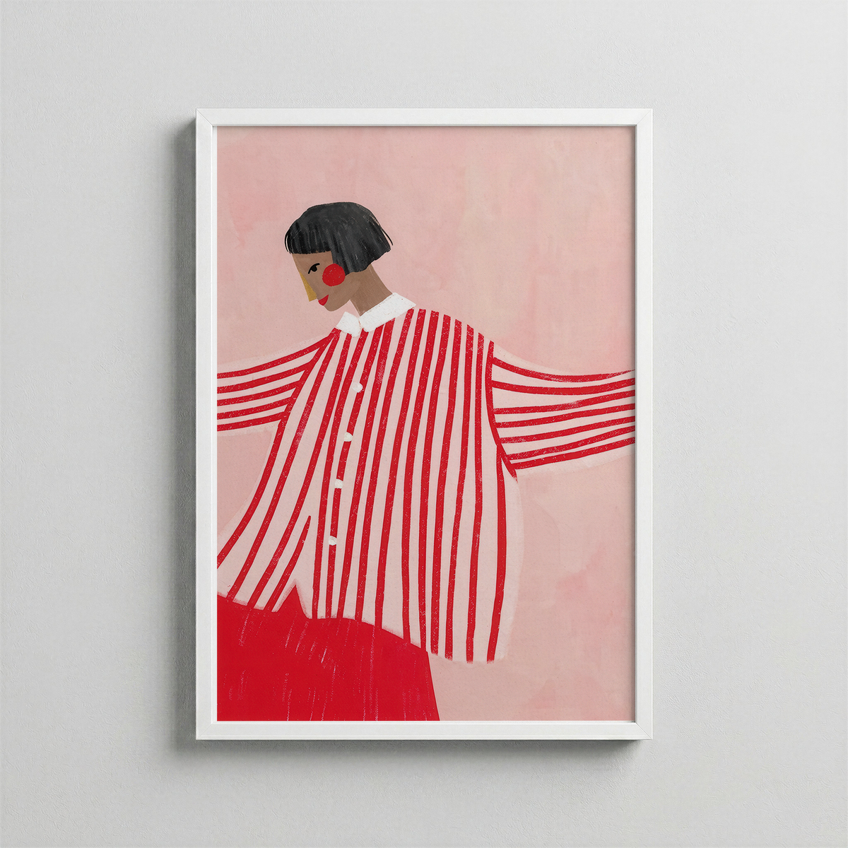 Red Striped Figure