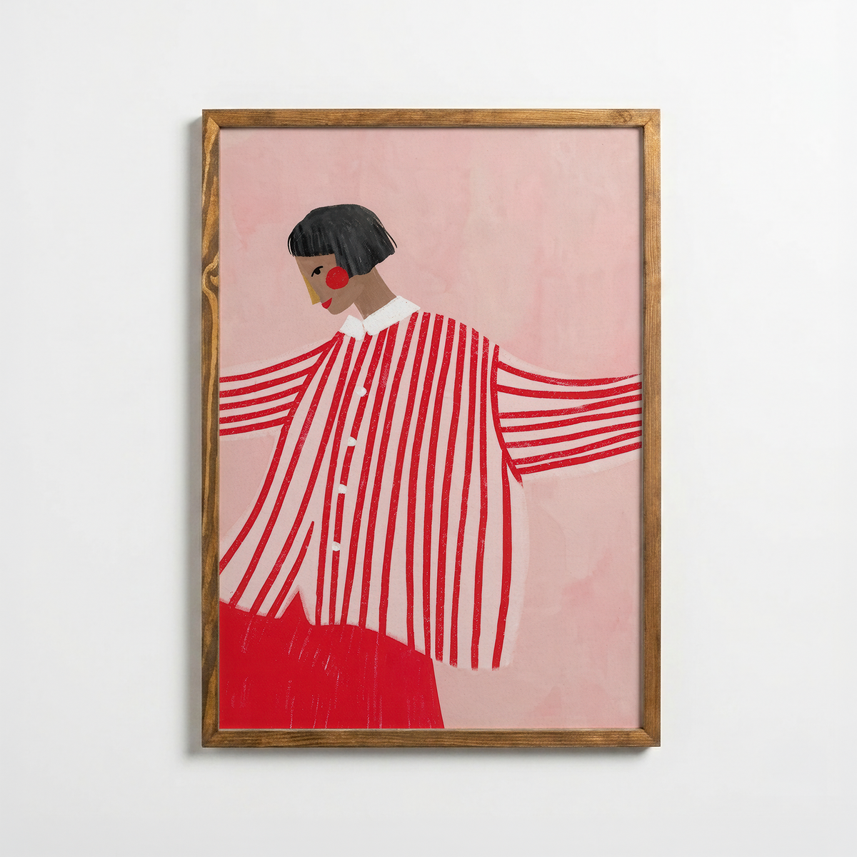 Red Striped Figure