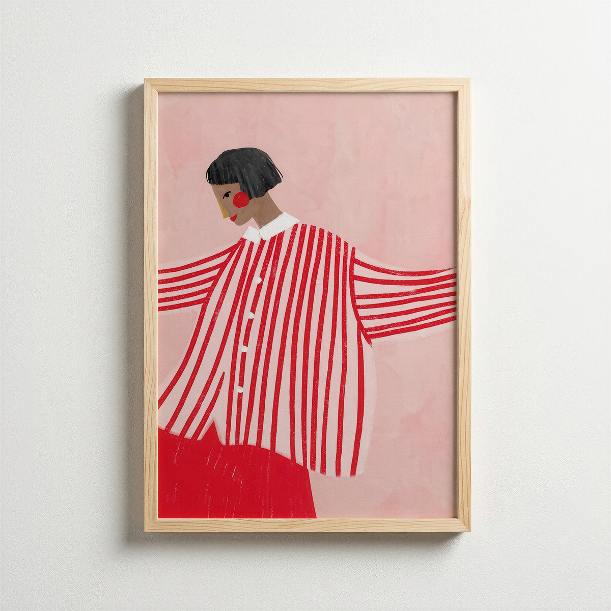 Red Striped Figure