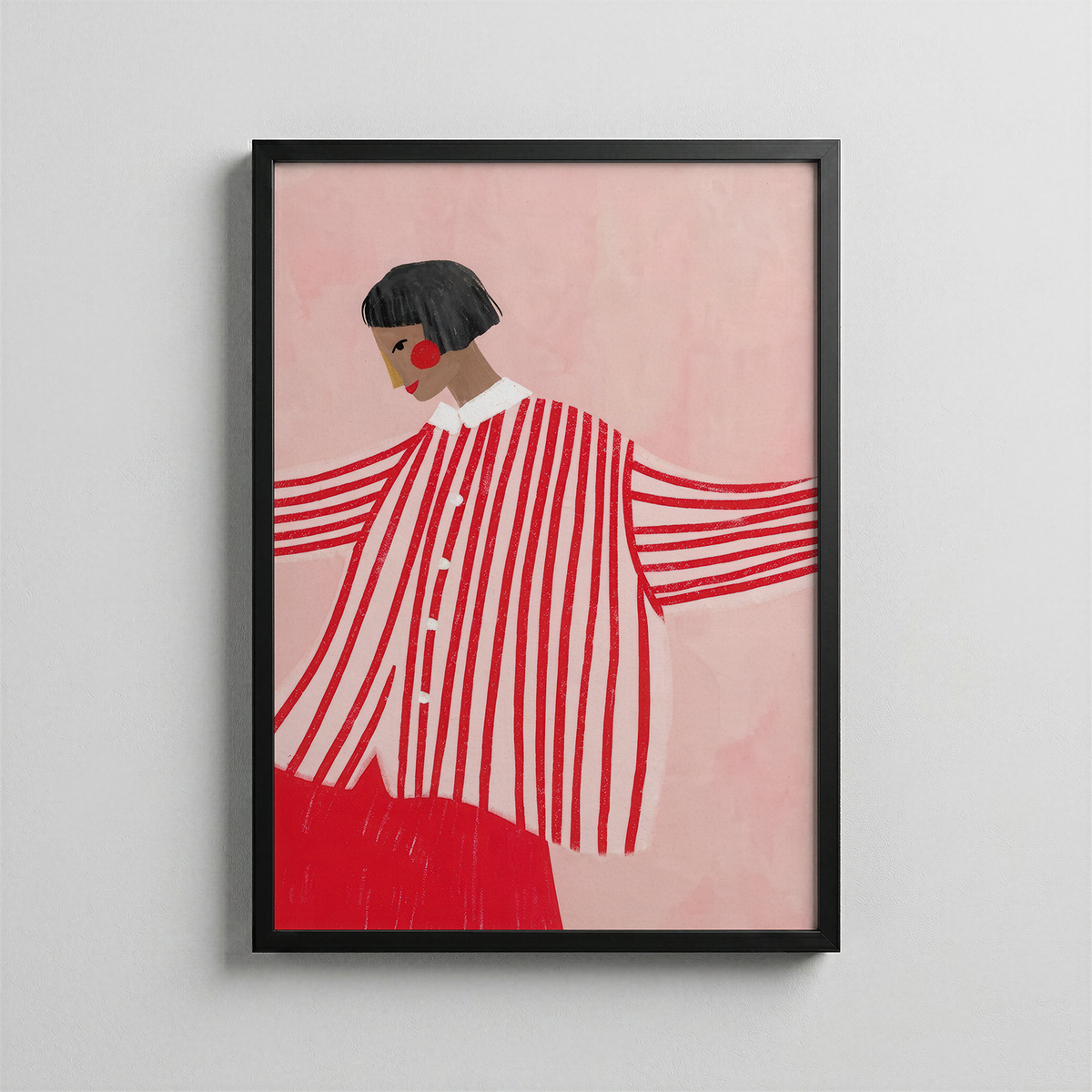 Red Striped Figure