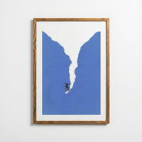 Riding the Divide – Minimal Surf Poster