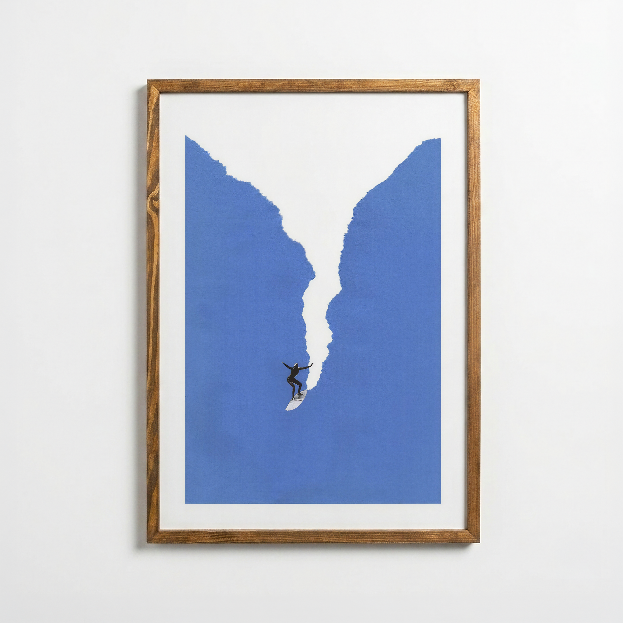 Riding the Divide – Minimal Surf Poster