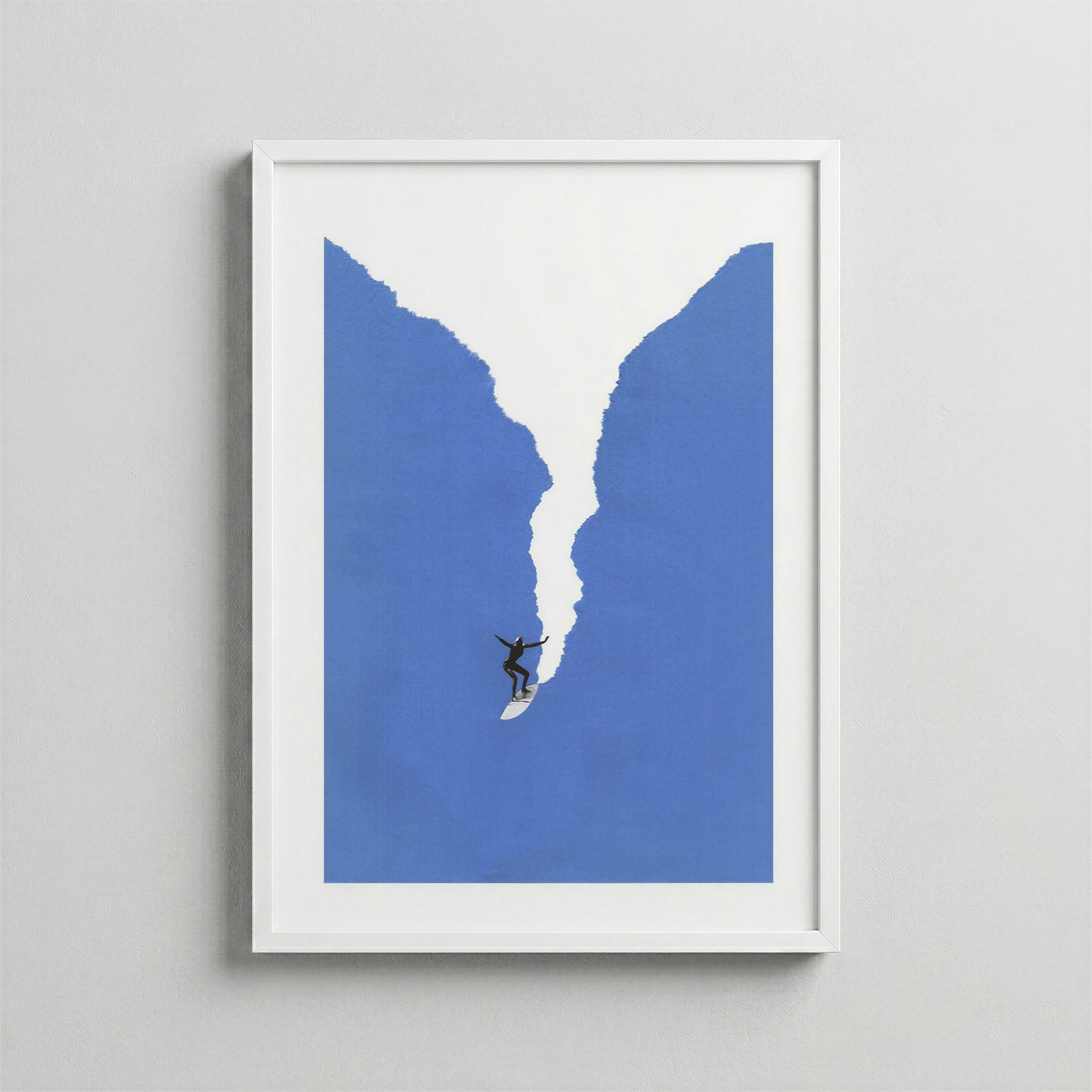 Riding the Divide – Minimal Surf Poster