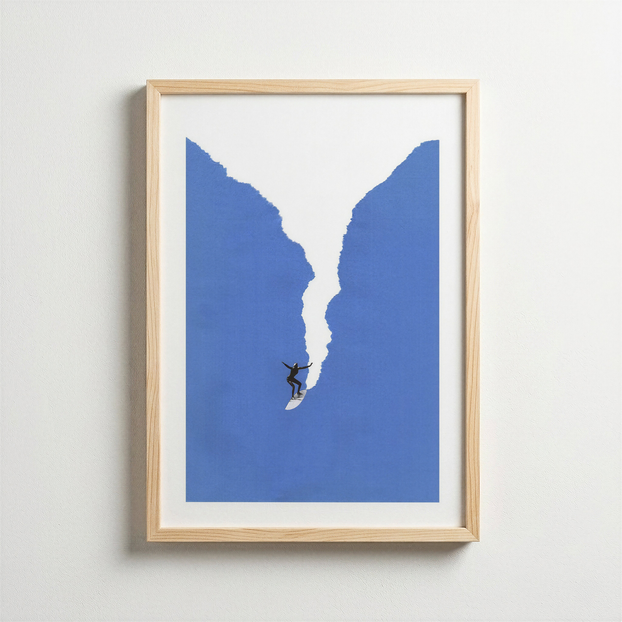 Riding the Divide – Minimal Surf Poster