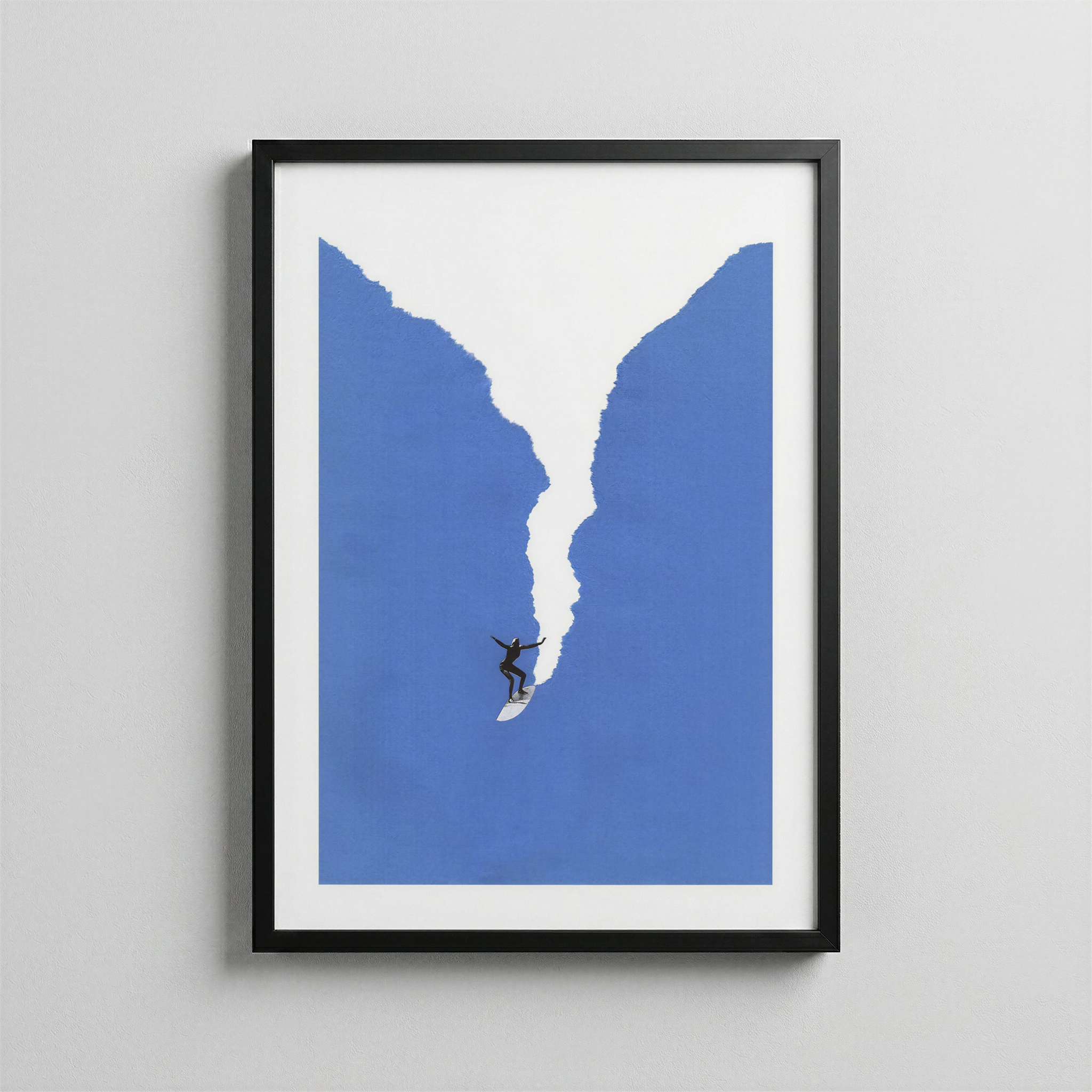 Riding the Divide – Minimal Surf Poster