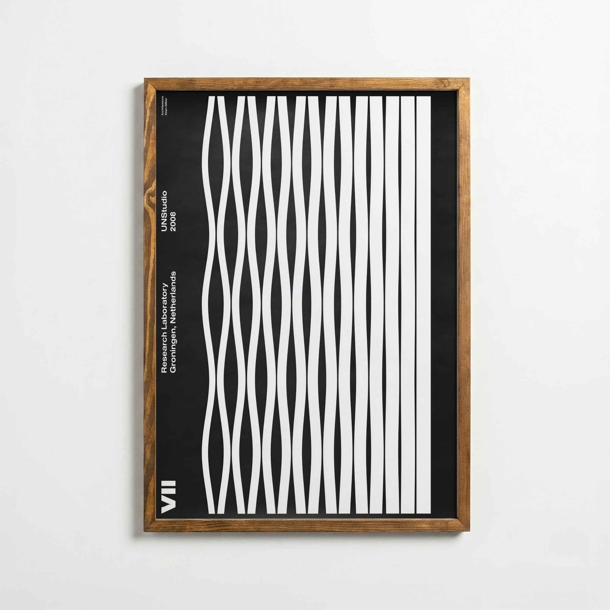 Ritmik Çizgiler – Optik Desen Posteri