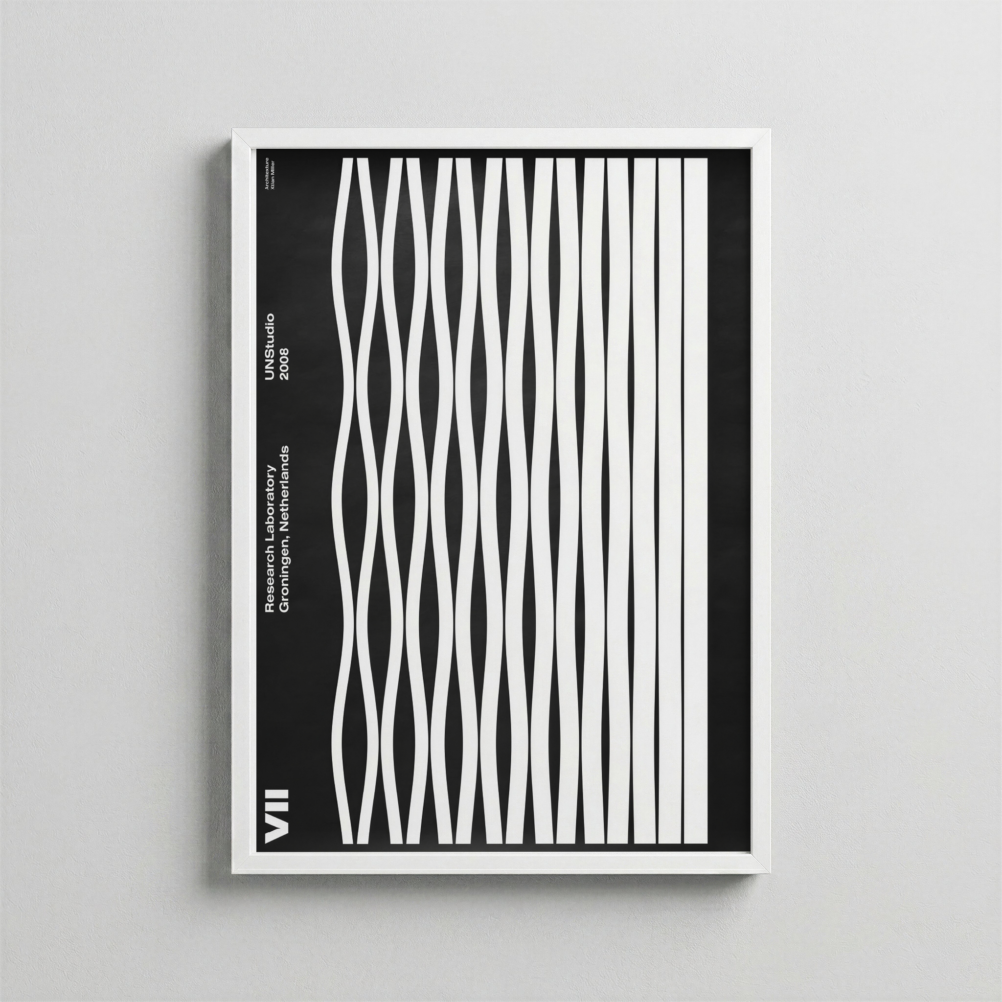 Ritmik Çizgiler – Optik Desen Posteri