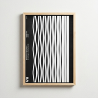 Ritmik Çizgiler – Optik Desen Posteri