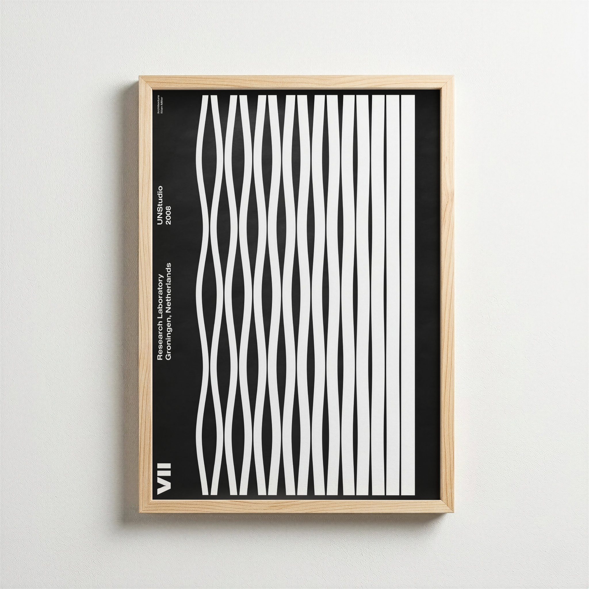 Ritmik Çizgiler – Optik Desen Posteri