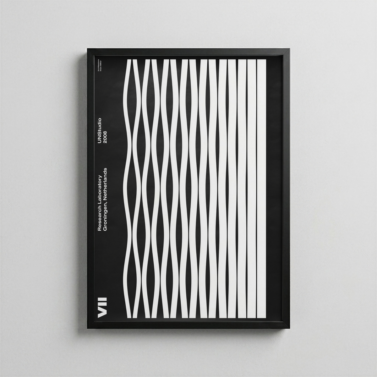 Ritmik Çizgiler – Optik Desen Posteri