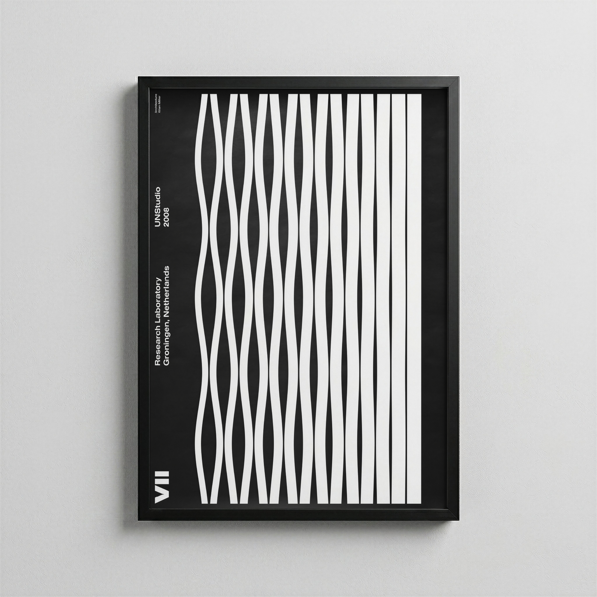 Ritmik Çizgiler – Optik Desen Posteri