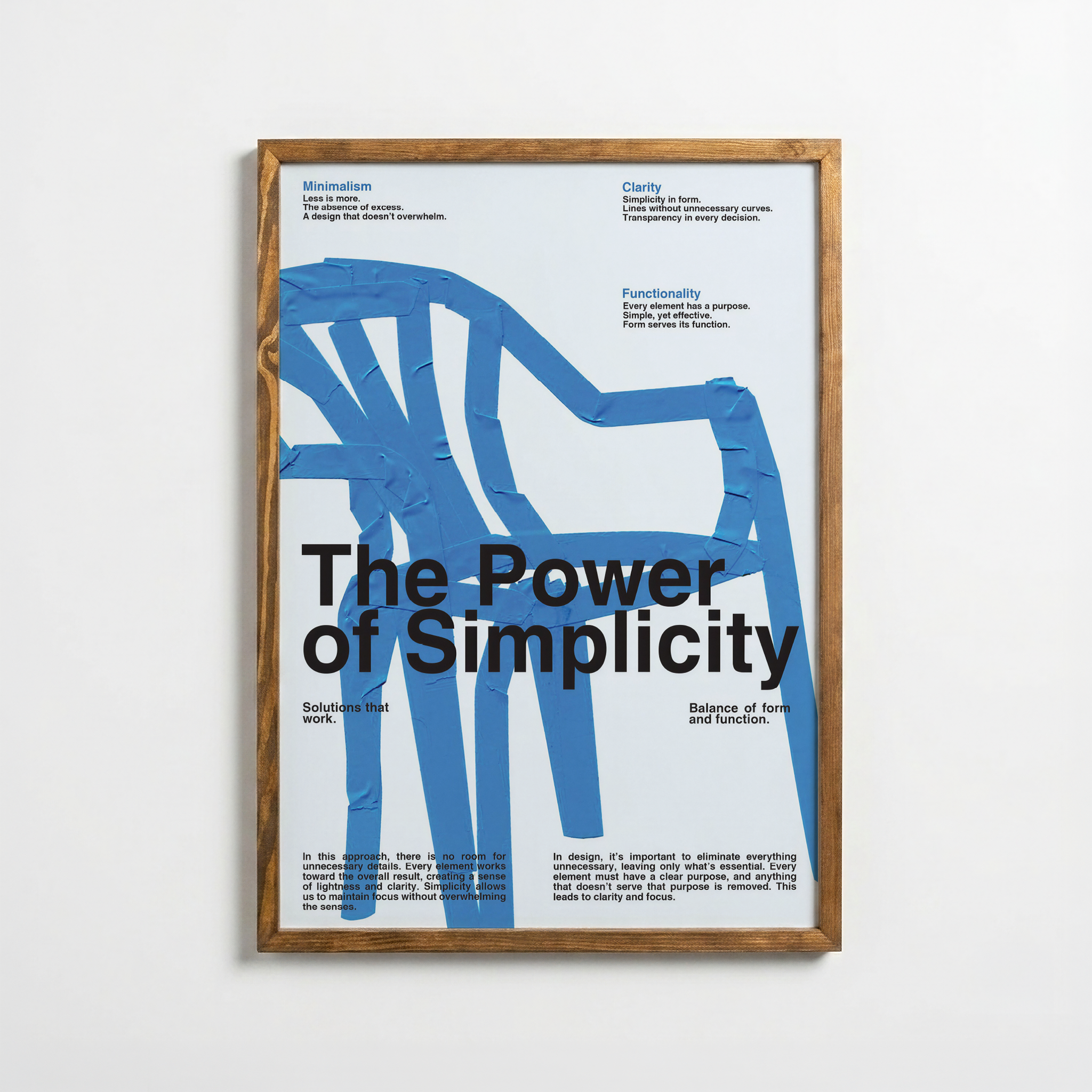 The Power of Simplicity – Kavramsal Tasarım Posteri
