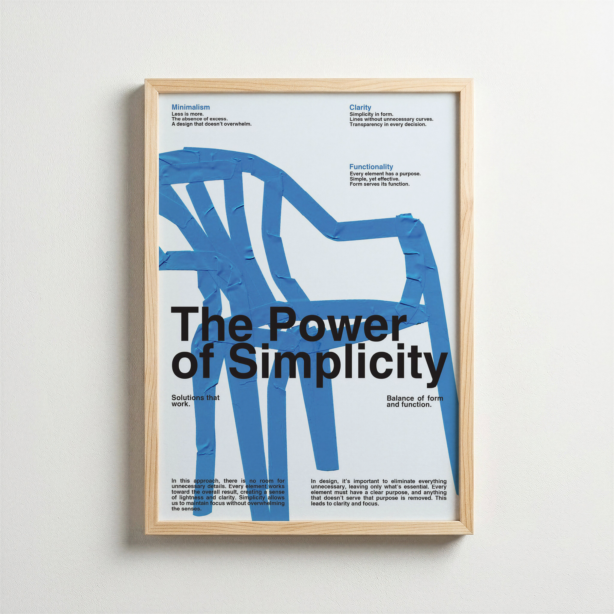 The Power of Simplicity – Kavramsal Tasarım Posteri