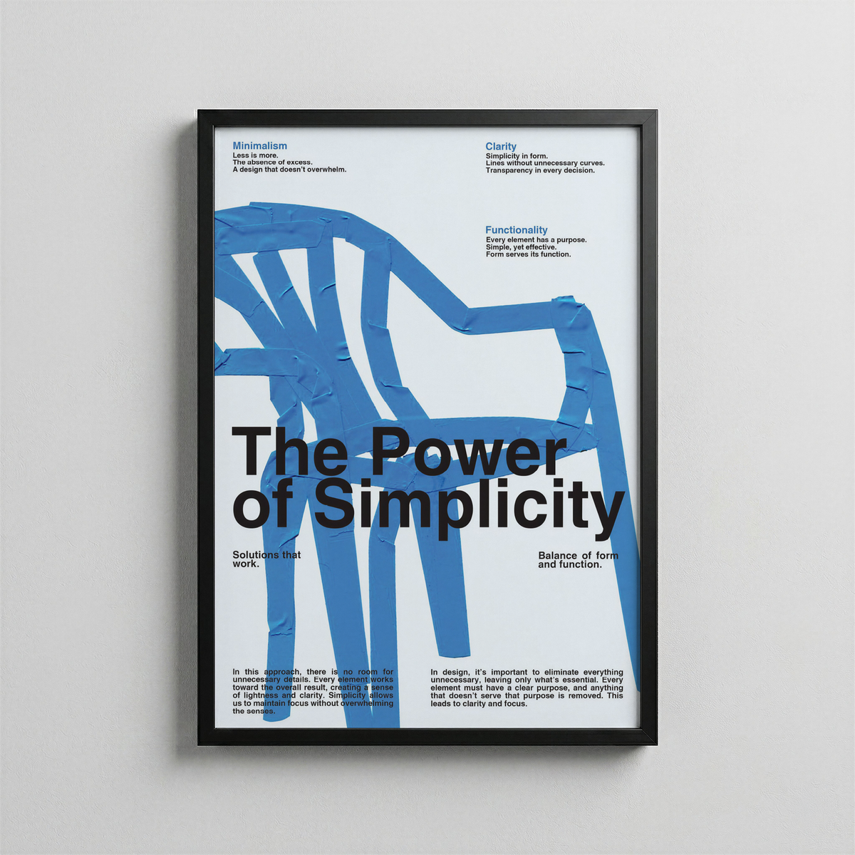 The Power of Simplicity – Kavramsal Tasarım Posteri