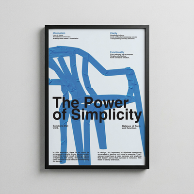 The Power of Simplicity – Kavramsal Tasarım Posteri