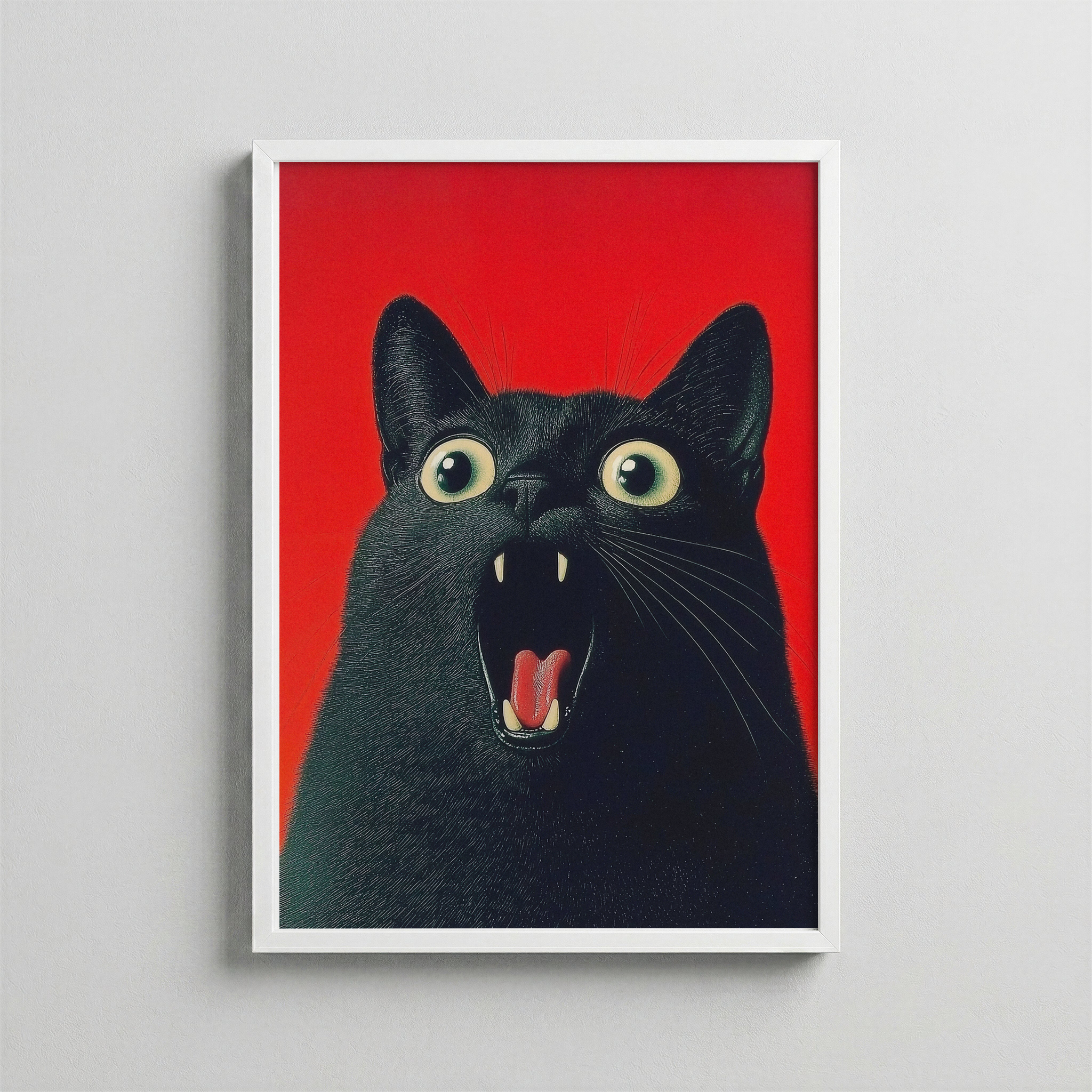 Şaşkın Siyah Kedi