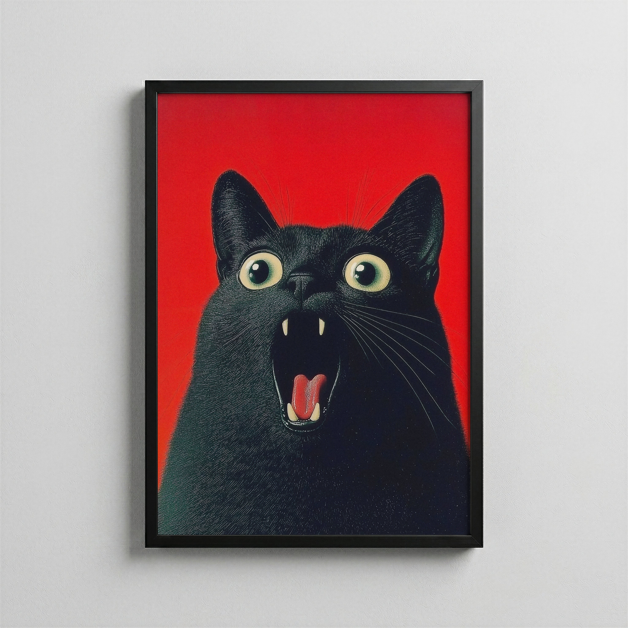 Şaşkın Siyah Kedi