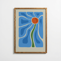 Soyut Çiçek – Organik Form Posteri