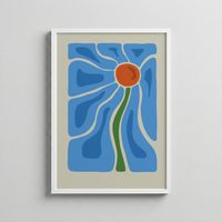 Soyut Çiçek – Organik Form Posteri