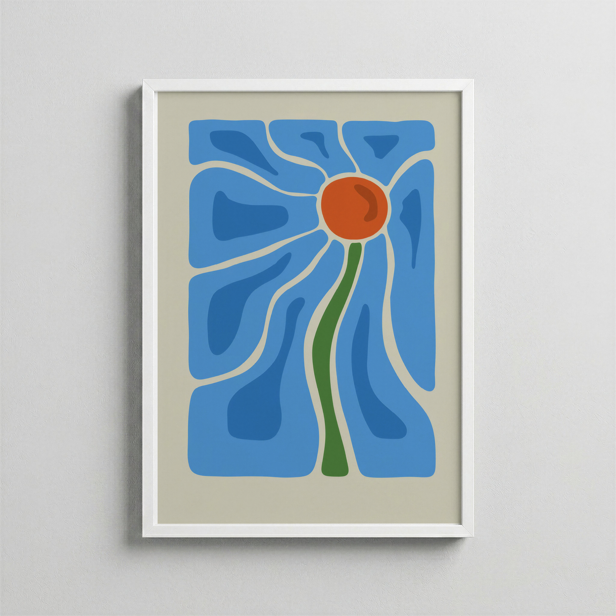 Soyut Çiçek – Organik Form Posteri