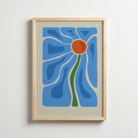 Soyut Çiçek – Organik Form Posteri