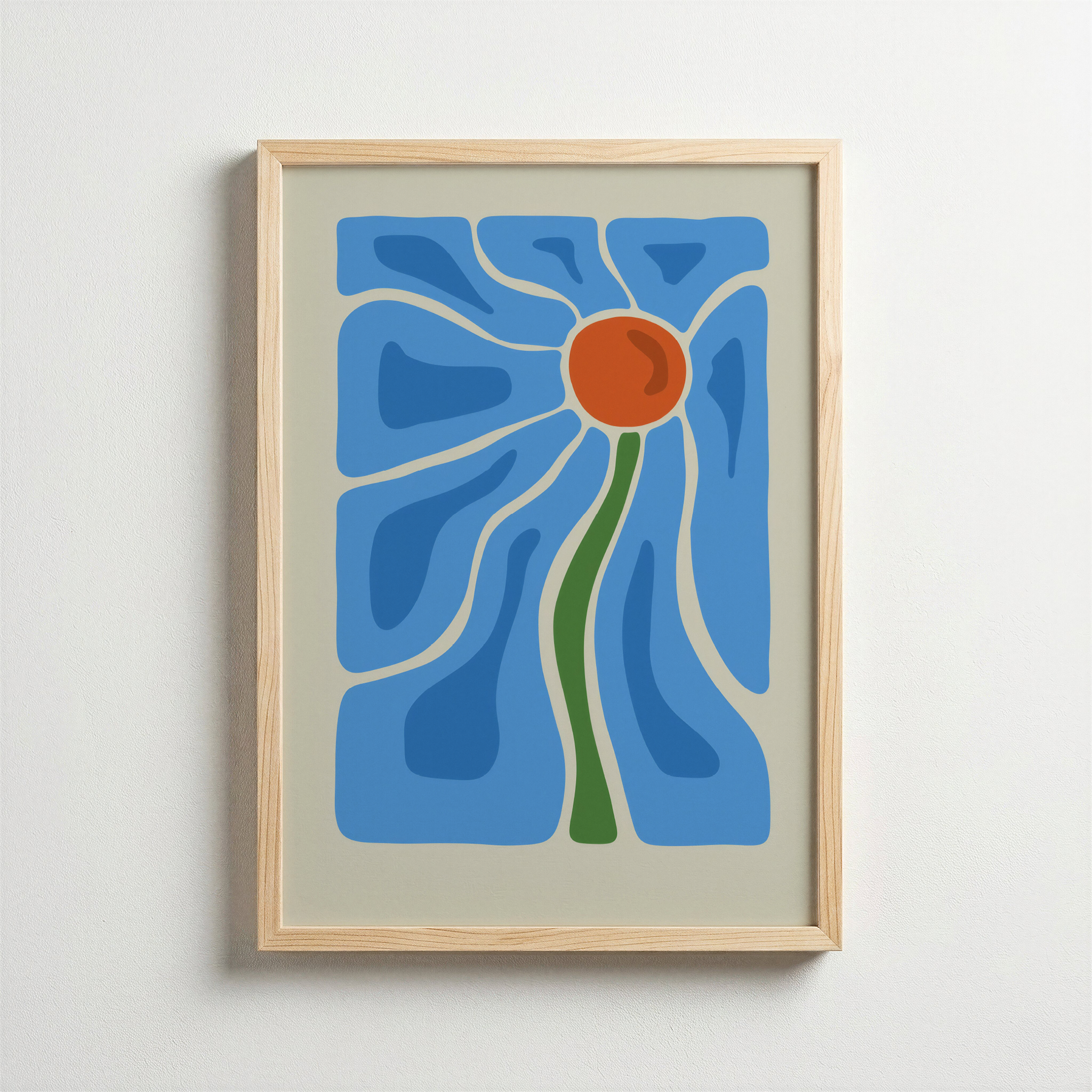 Soyut Çiçek – Organik Form Posteri