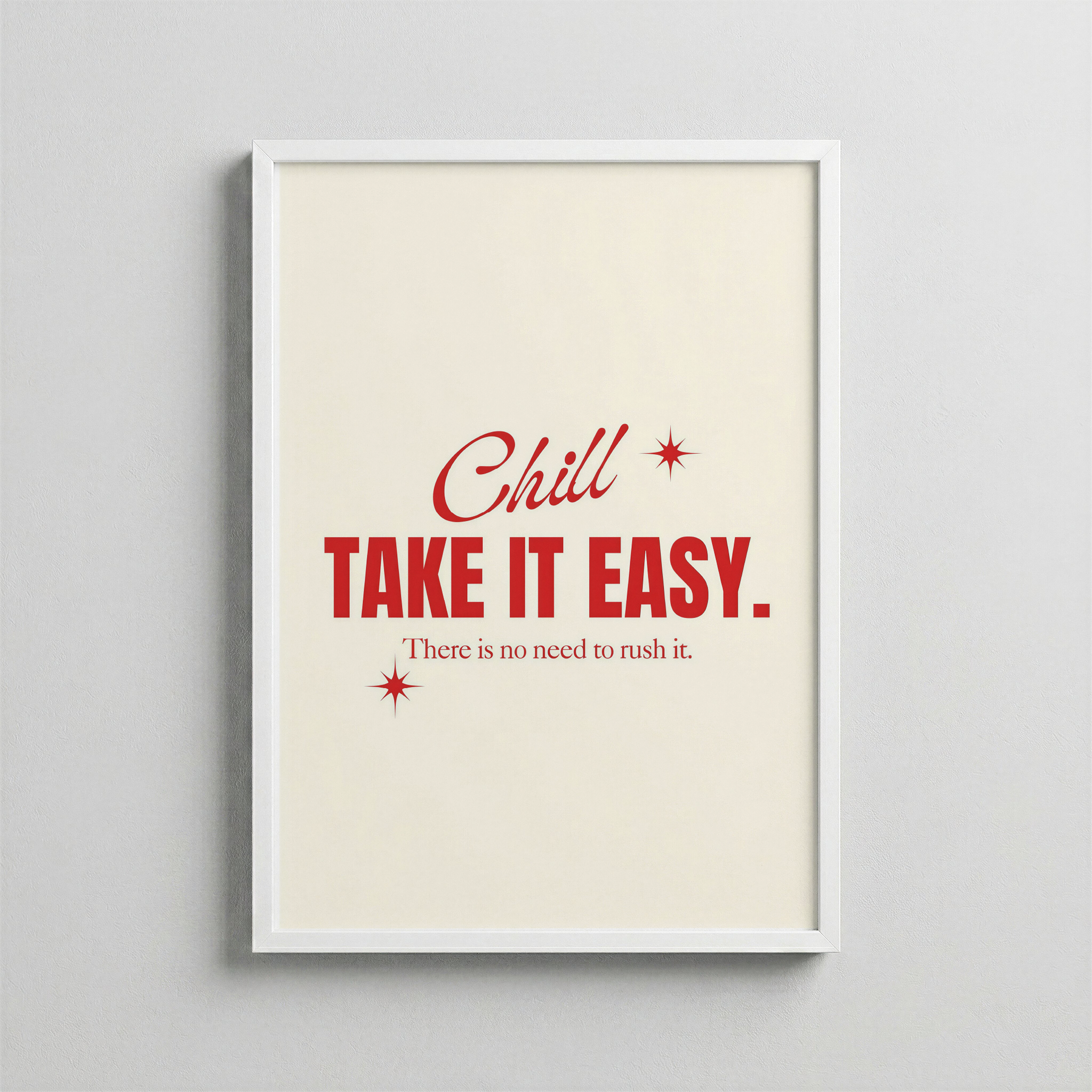 Take It Easy – Retro Tipografi Posteri