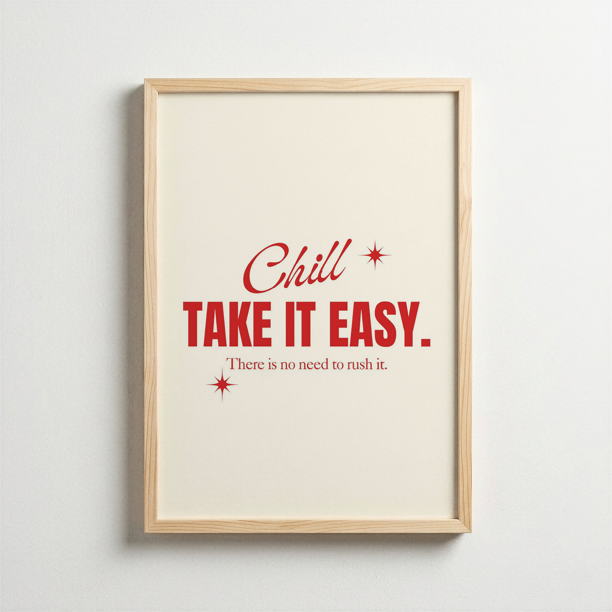 Take It Easy – Retro Tipografi Posteri